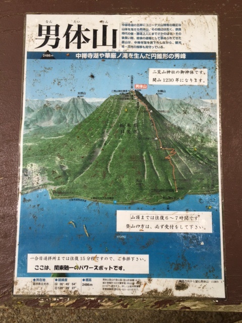 男体山登山地図